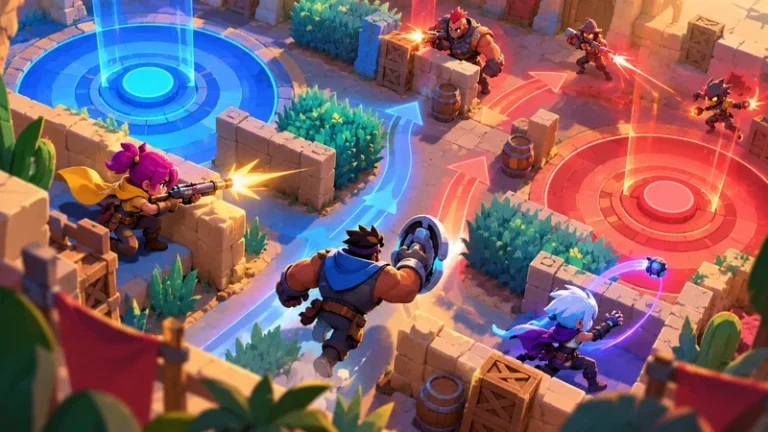 Brawl Stars Hot Zone strategy with two capture zones