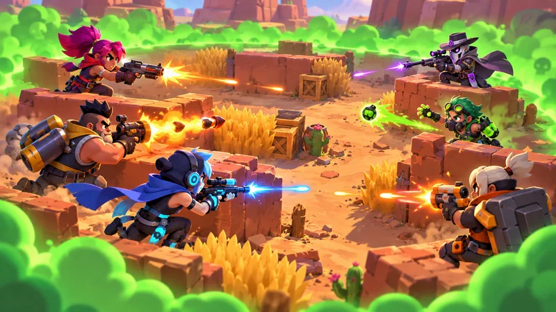 Brawl Stars Knockout teams using cover and crossfire